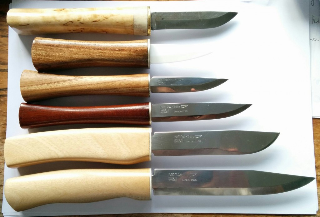 The first six knives I made (chronological order)