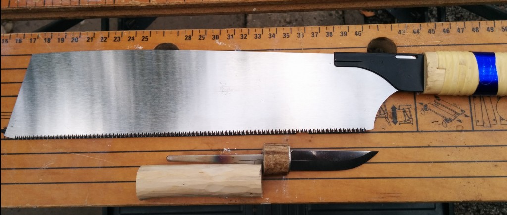 Cut handle material to length ensuring perpendicular ends